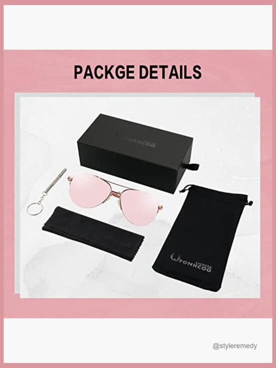 Metal Frame Aviator Sunglasses UV400 Mirrored Lens main image 7